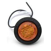 3/4" Round 3-Led White/Red/Amber Marker lights 2 wire Clearance Lights Black Rubber Grommet Mount Replacement for Jeep Spider Fender Marker Lights Sealed